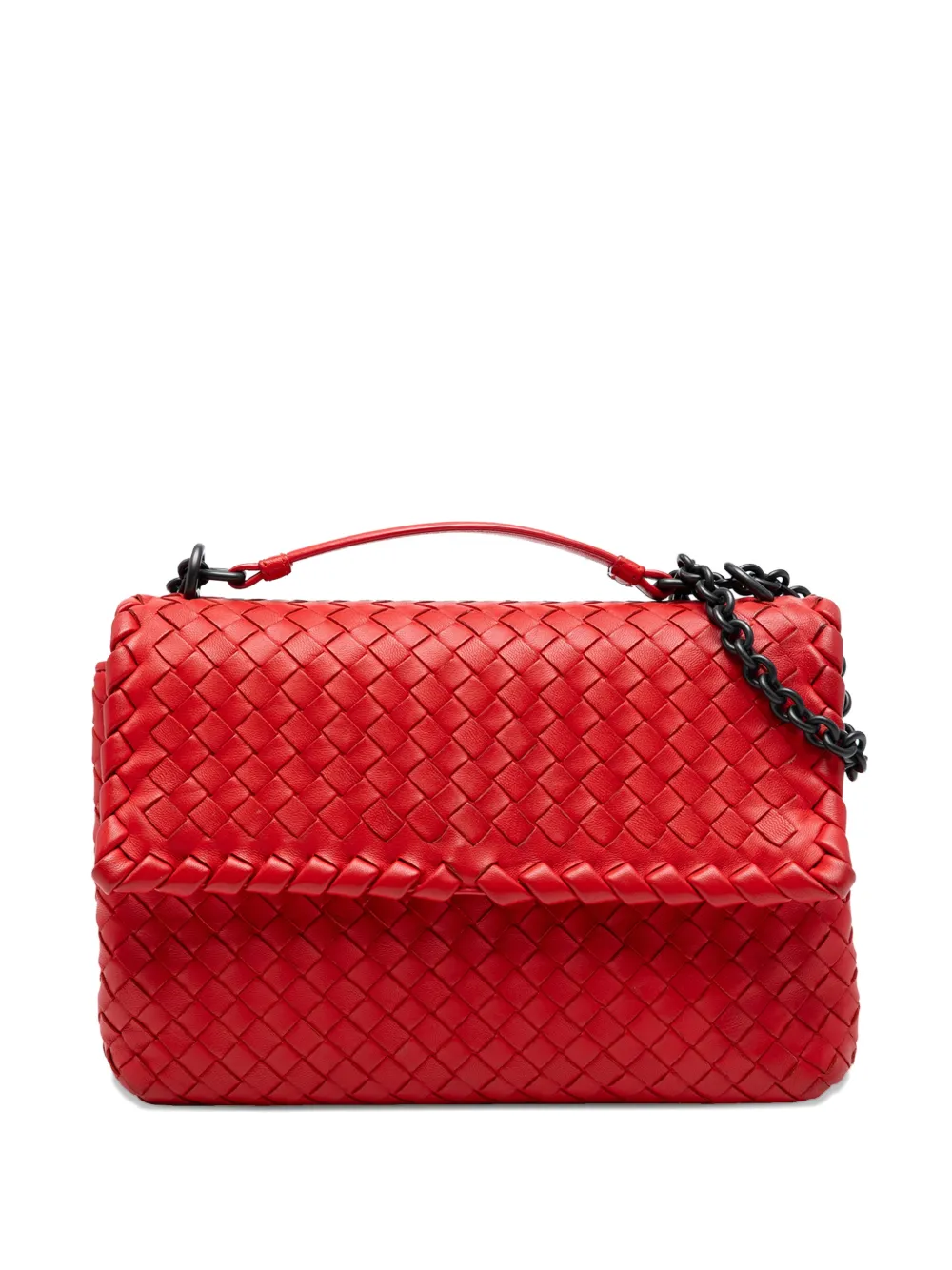 Bottega Veneta Pre-Owned 2012-2025 Small Nappa Intrecciato Olimpia shoulder bag - Rosso