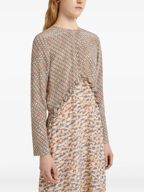 knee length dresses for ladies Marni  Midi Shirt Dress Mujer 721-000803 01