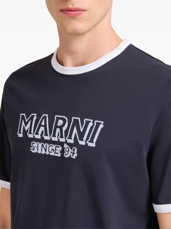 マルニ　プリントTシャツ Marni プリント Tシャツ | ブルー | FARFETCH JP