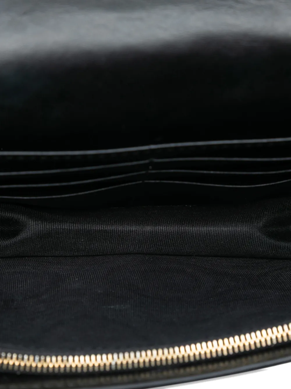 Pre-owned Gucci 2000-2015 Mini Ssima Bow Signature Wallet On Chain Crossbody Bag In Black