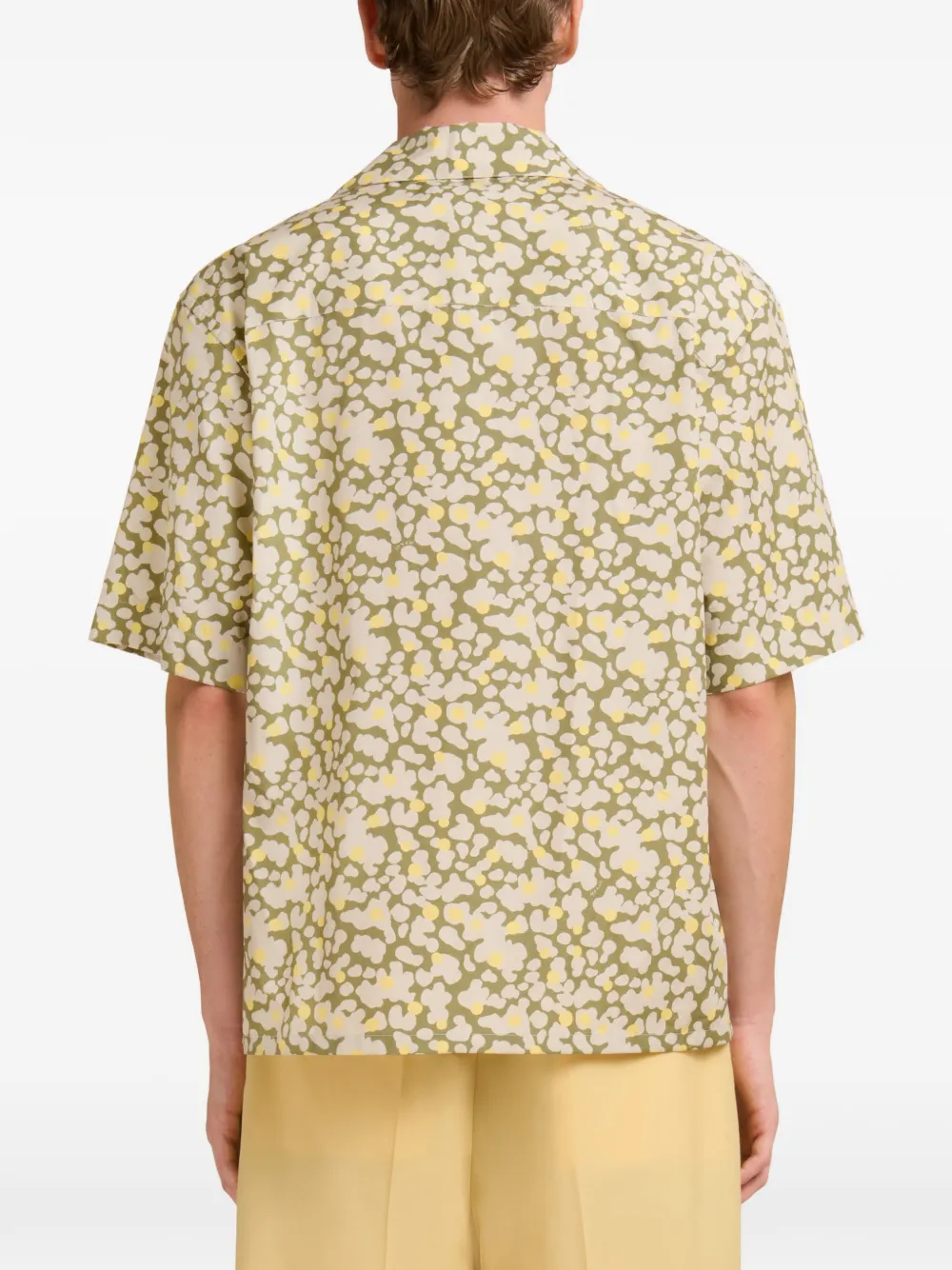 Marni Overhemd met abstracte print en korte mouwen Groen