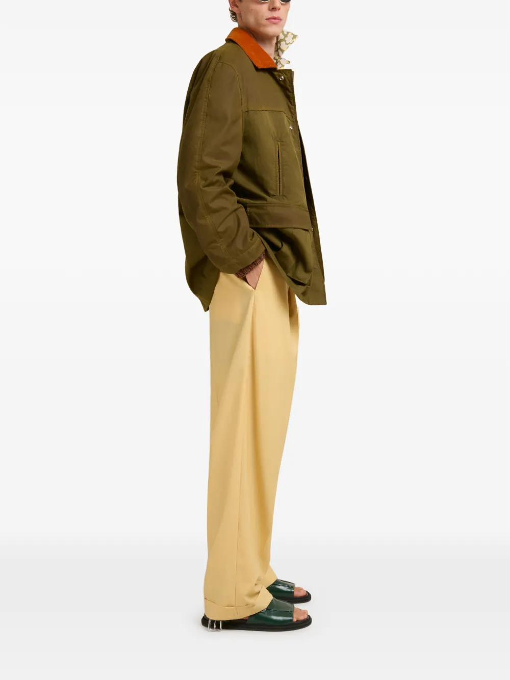 Marni Overhemd met abstracte print en korte mouwen - Groen