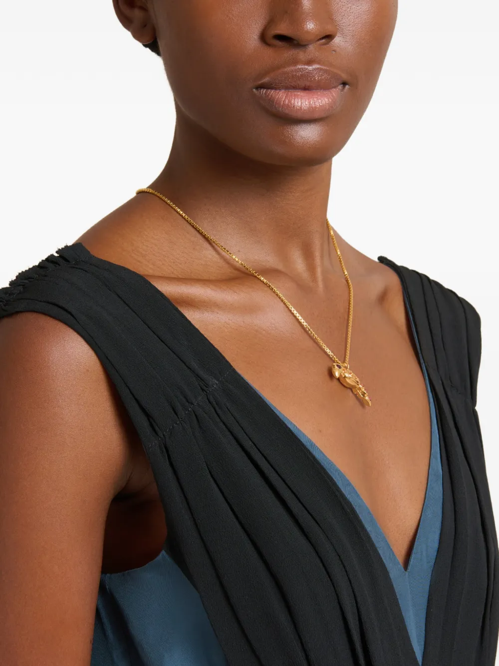 Marni parrot-pendant chain necklace - Goud