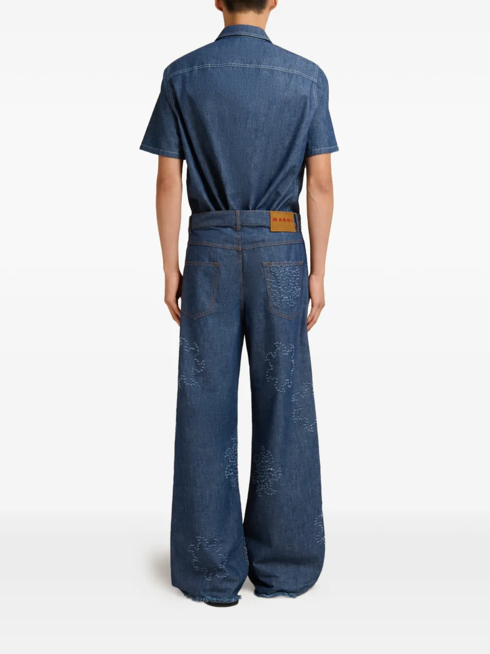 Marni Jeans met franje en vijf zakken Blauw