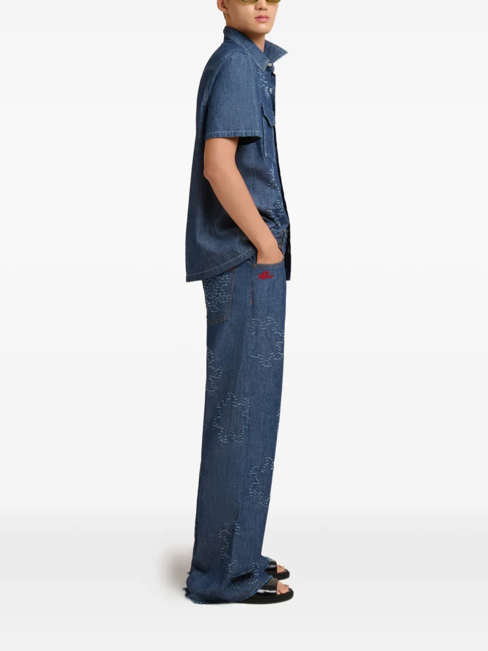  Marni Frayed Five-pocket Jeans - Blue 