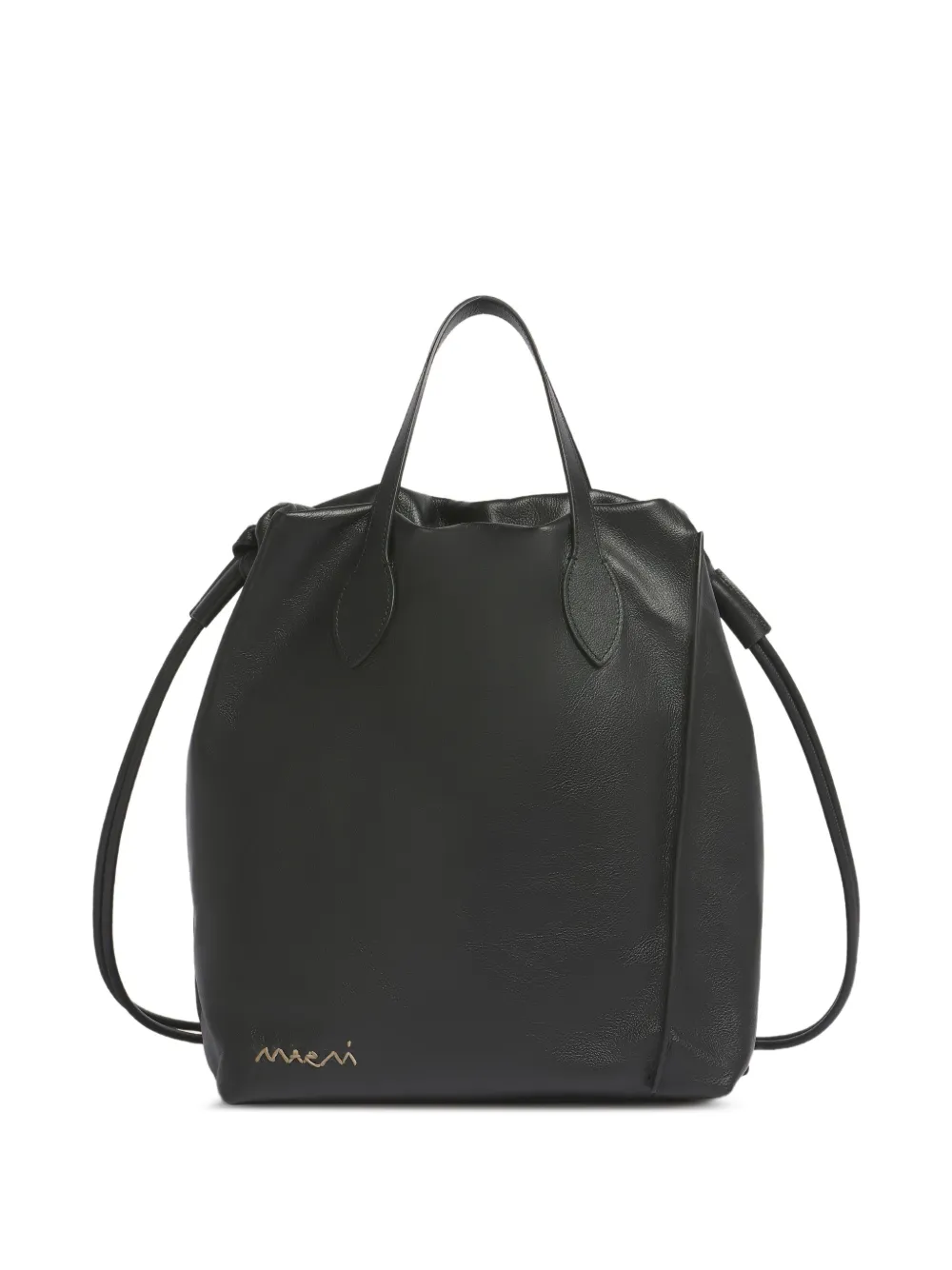 Marni scrunched leather backpack | negro | Image 1