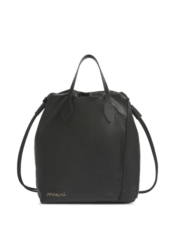 春も間近❗️新品‼️タグ付き　MARNI 黒レザージレ Marni レザーバックパック | ブラック | FARFETCH JP