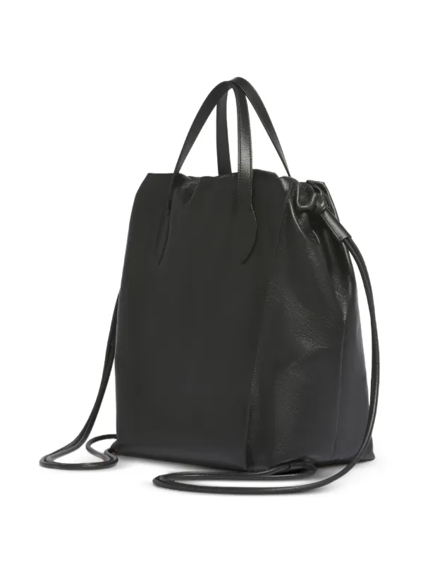 Marni スクランチー レザーバックパック | ブラック | FARFETCH JP