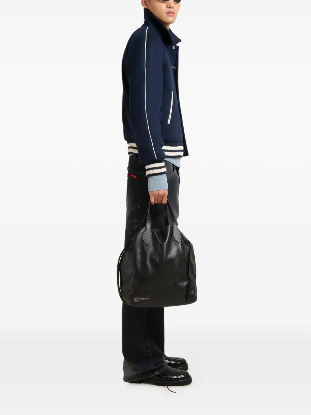 Marni scrunched leather backpack | Totes | Image 2