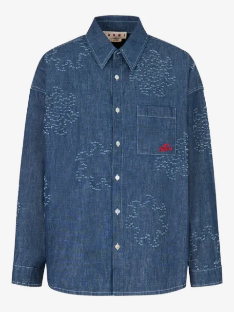 Marni camisa manga larga con detalle de sol