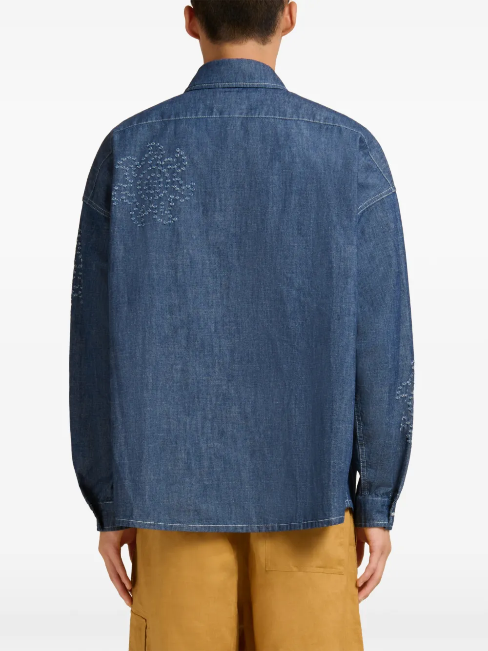 Marni Overhemd met zondetail en lange mouwen Blauw