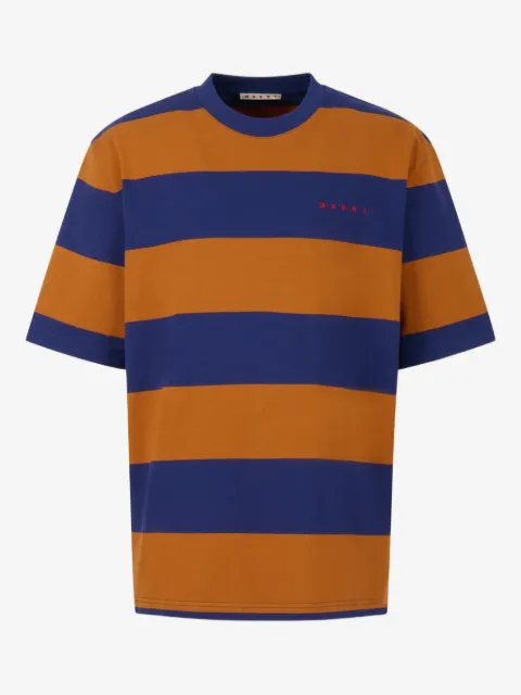 Marni two-tone maxi striped T-shirt