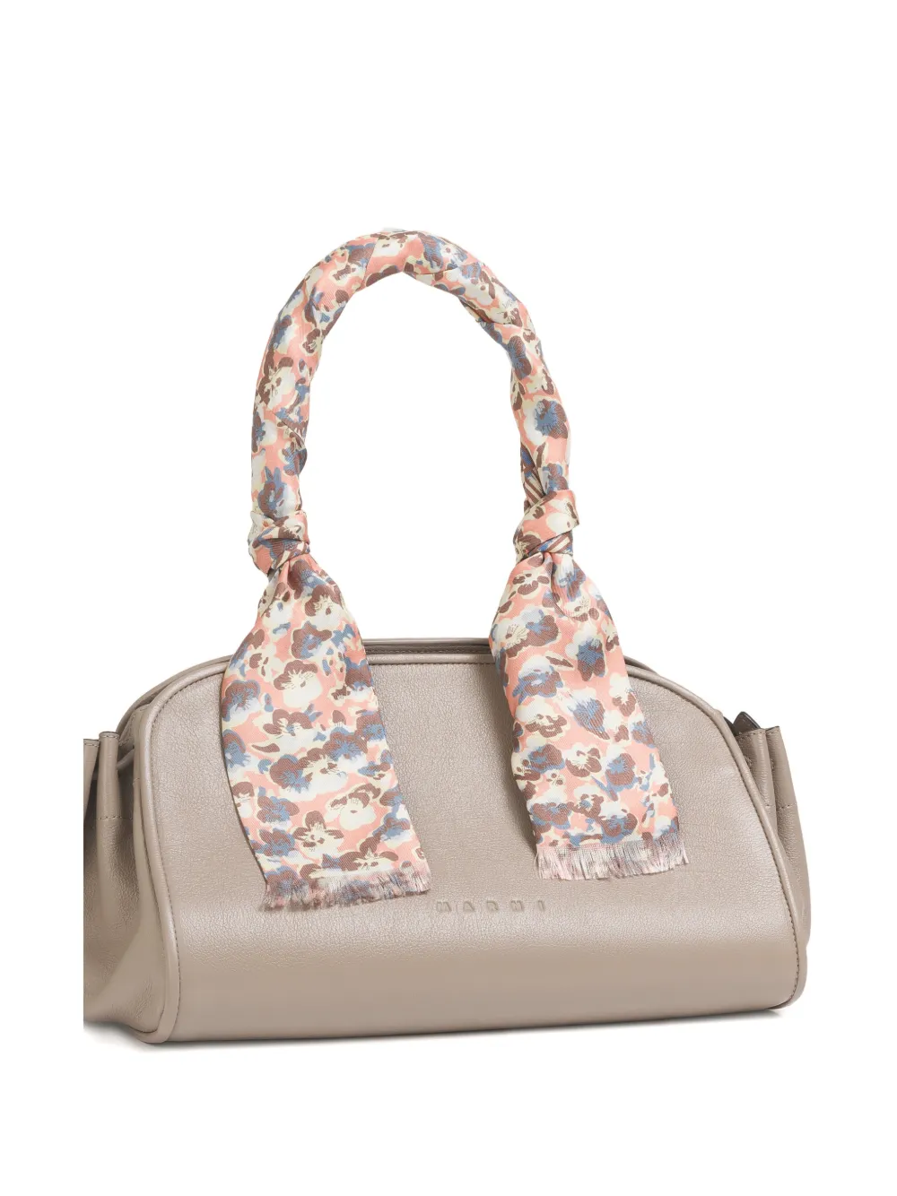 Marni Double-sided Frayed Scarf In Brown