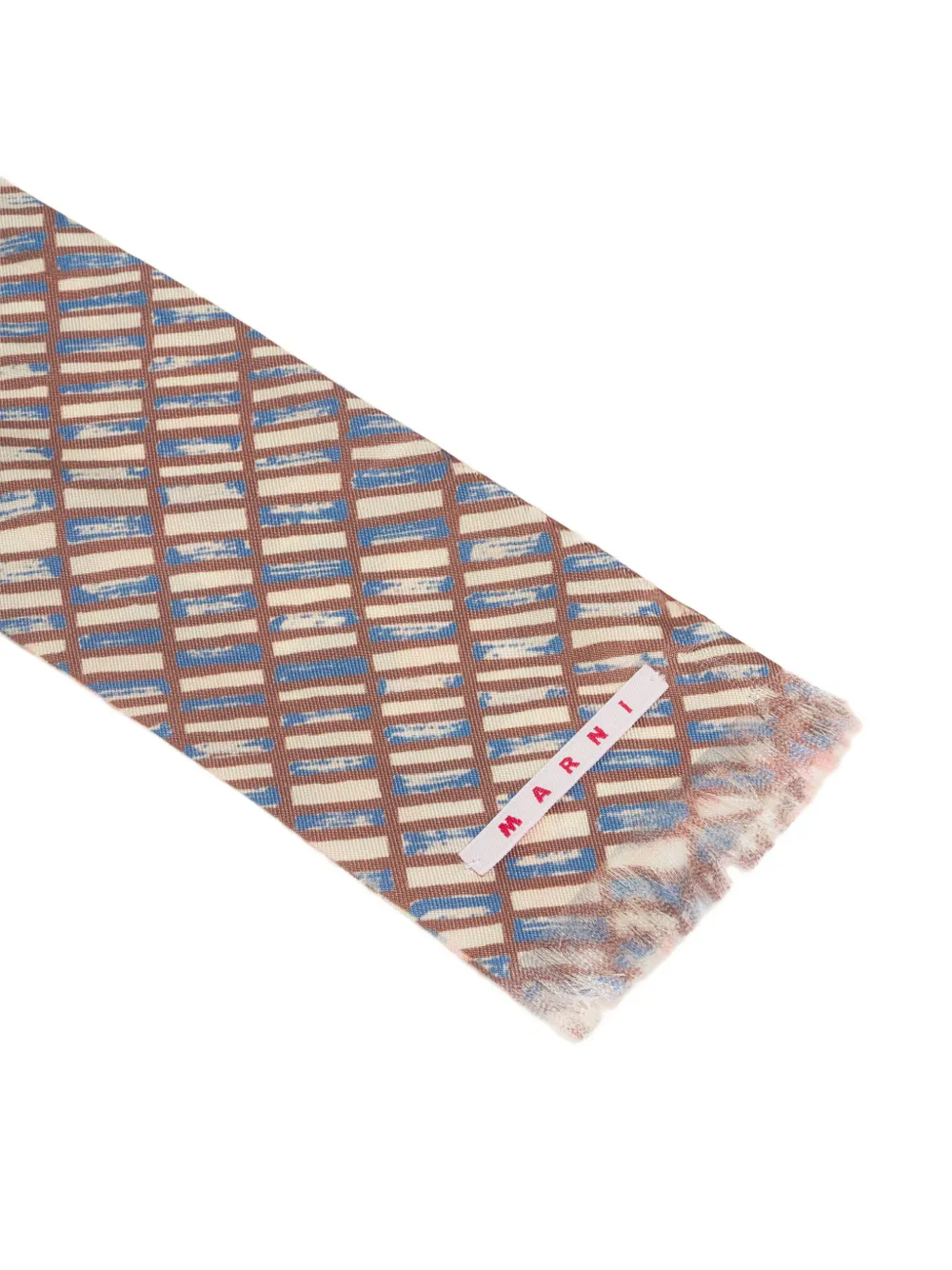  Marni Double-sided Frayed Scarf - Blue 