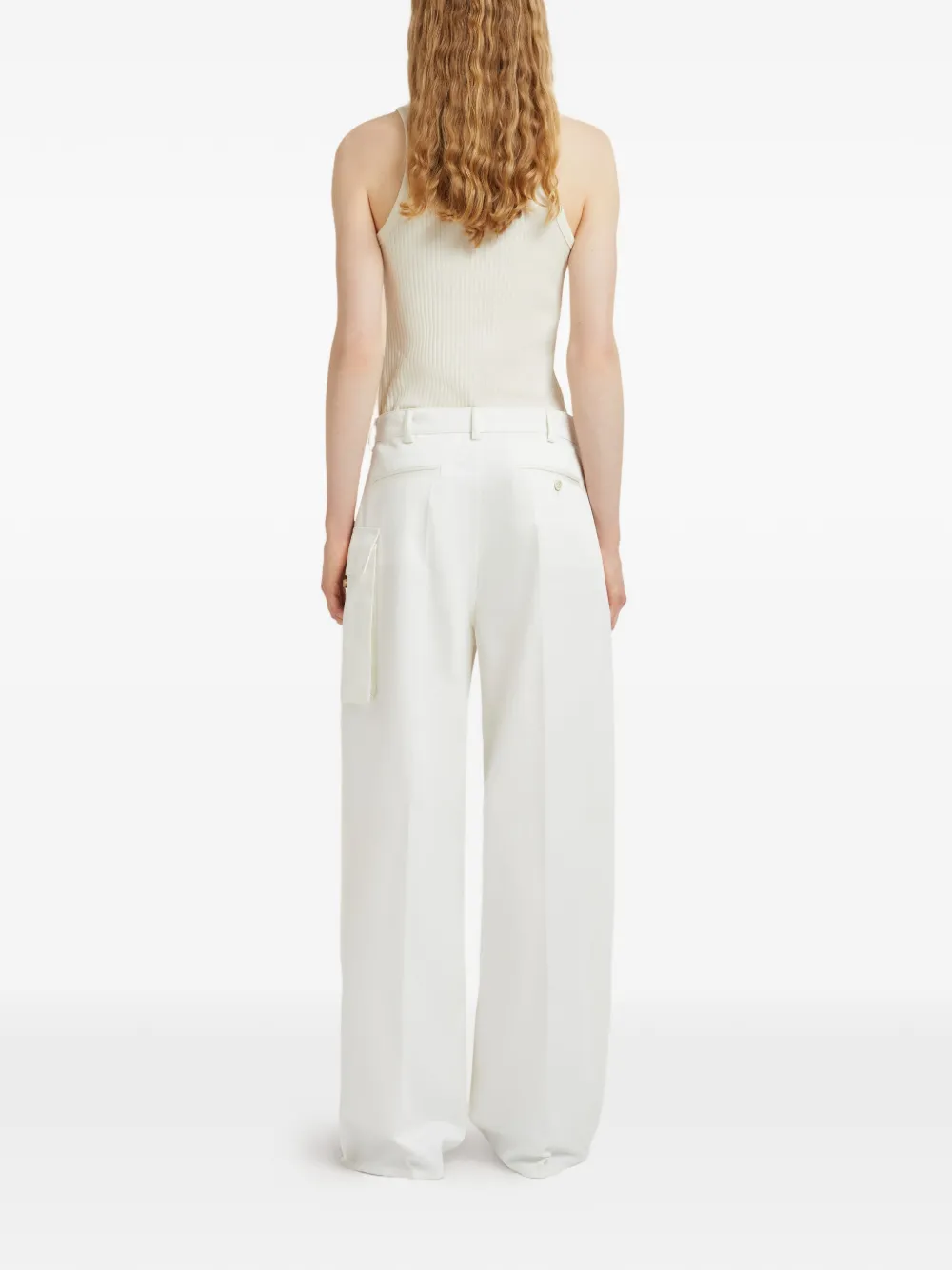 Marni Broek met cargo zak Wit