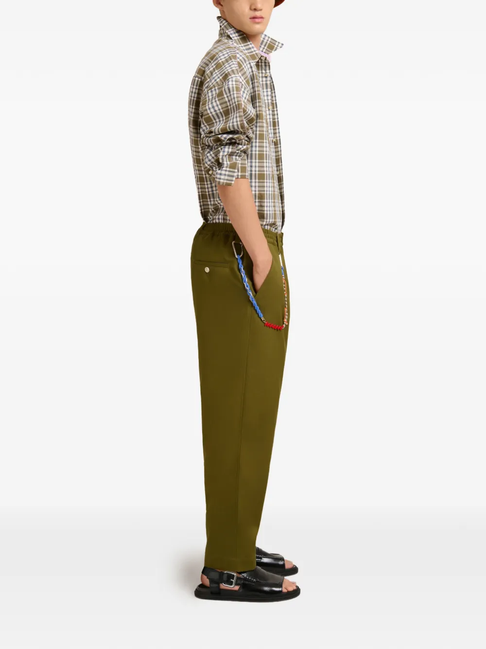  Marni Pantalones Con Cinturilla Elástica - Verde 
