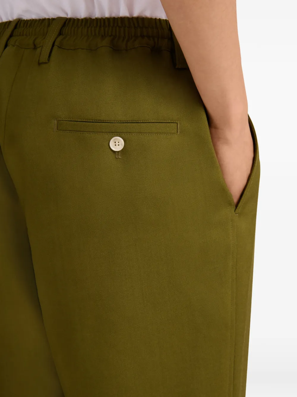 Marni Plooibroek met elastische tailleband Groen