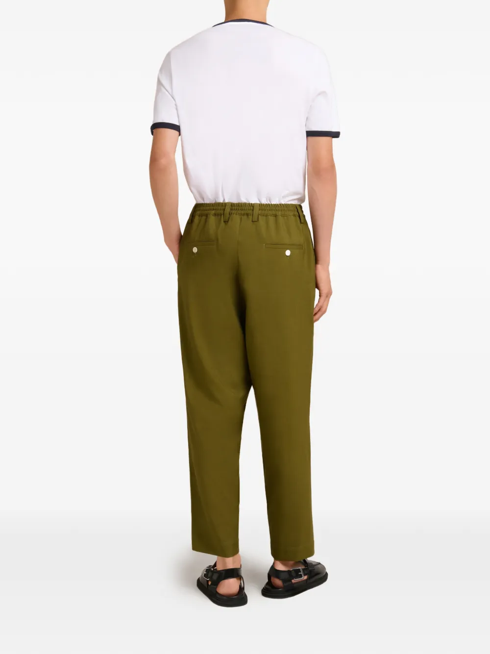 Marni Plooibroek met elastische tailleband Groen