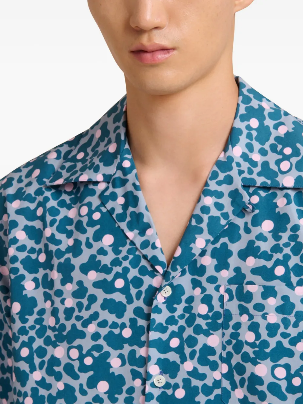 Marni Overhemd met zak en korte mouwen Blauw