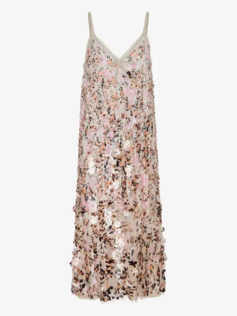 Marni mesh midi dress with mixed sequins