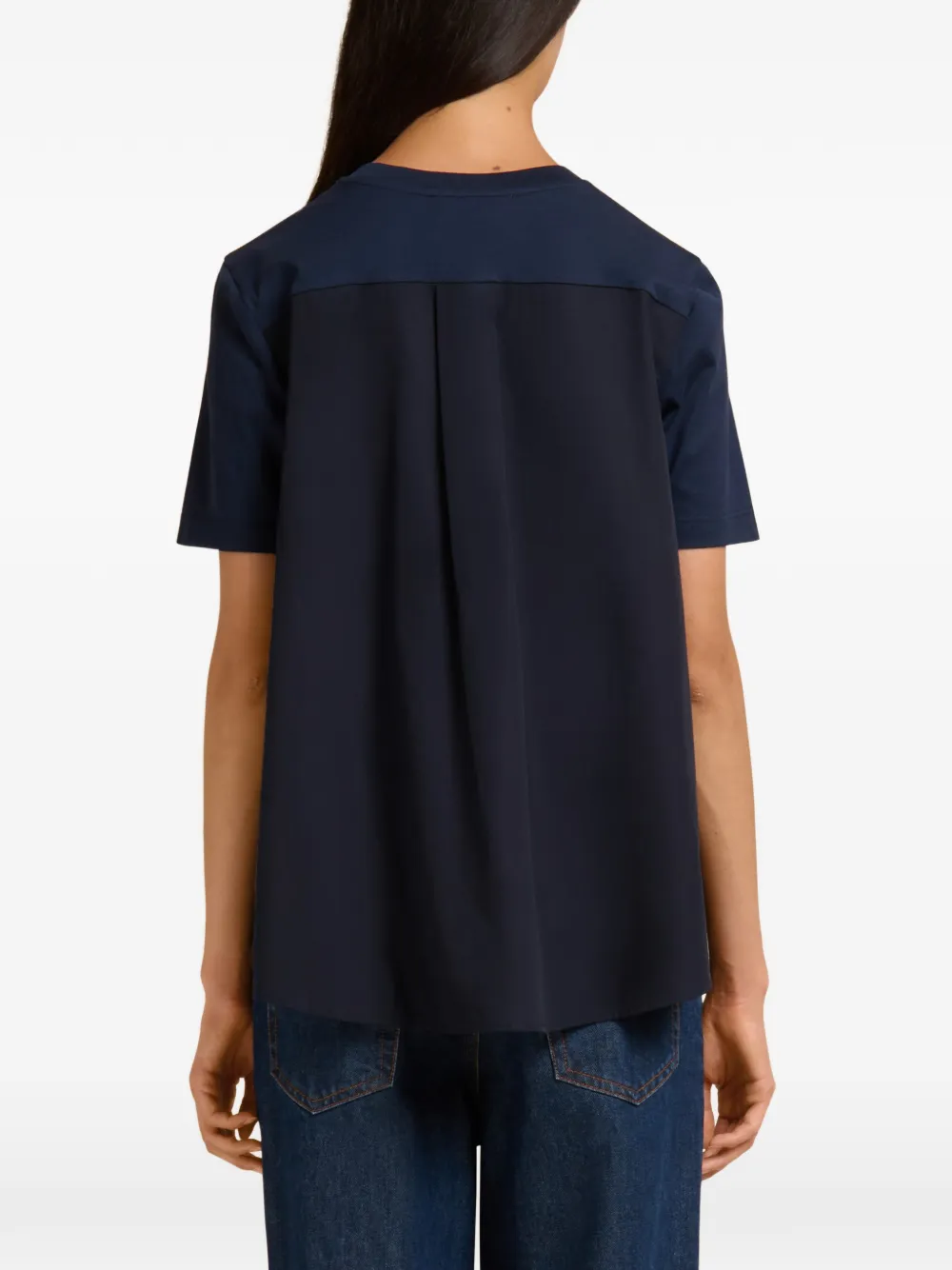 Marni T-shirt met geborduurd logo Blauw