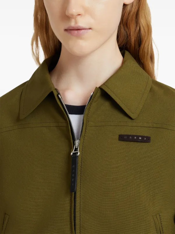 Marni Striped Ribbed Jacket | Green | FARFETCH