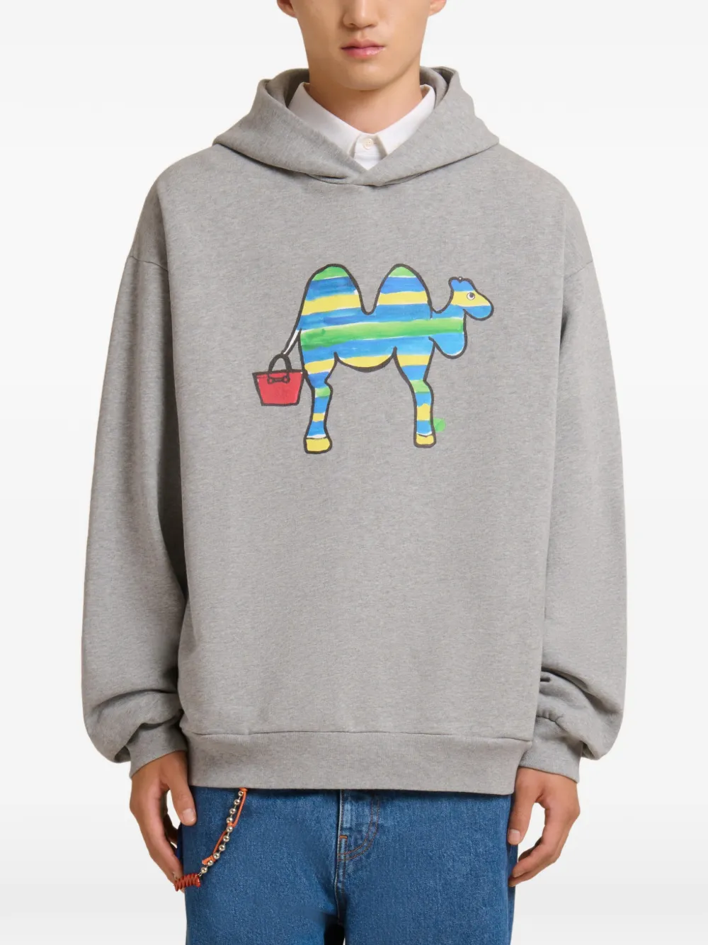 Marni Hoodie met logoprint Grijs
