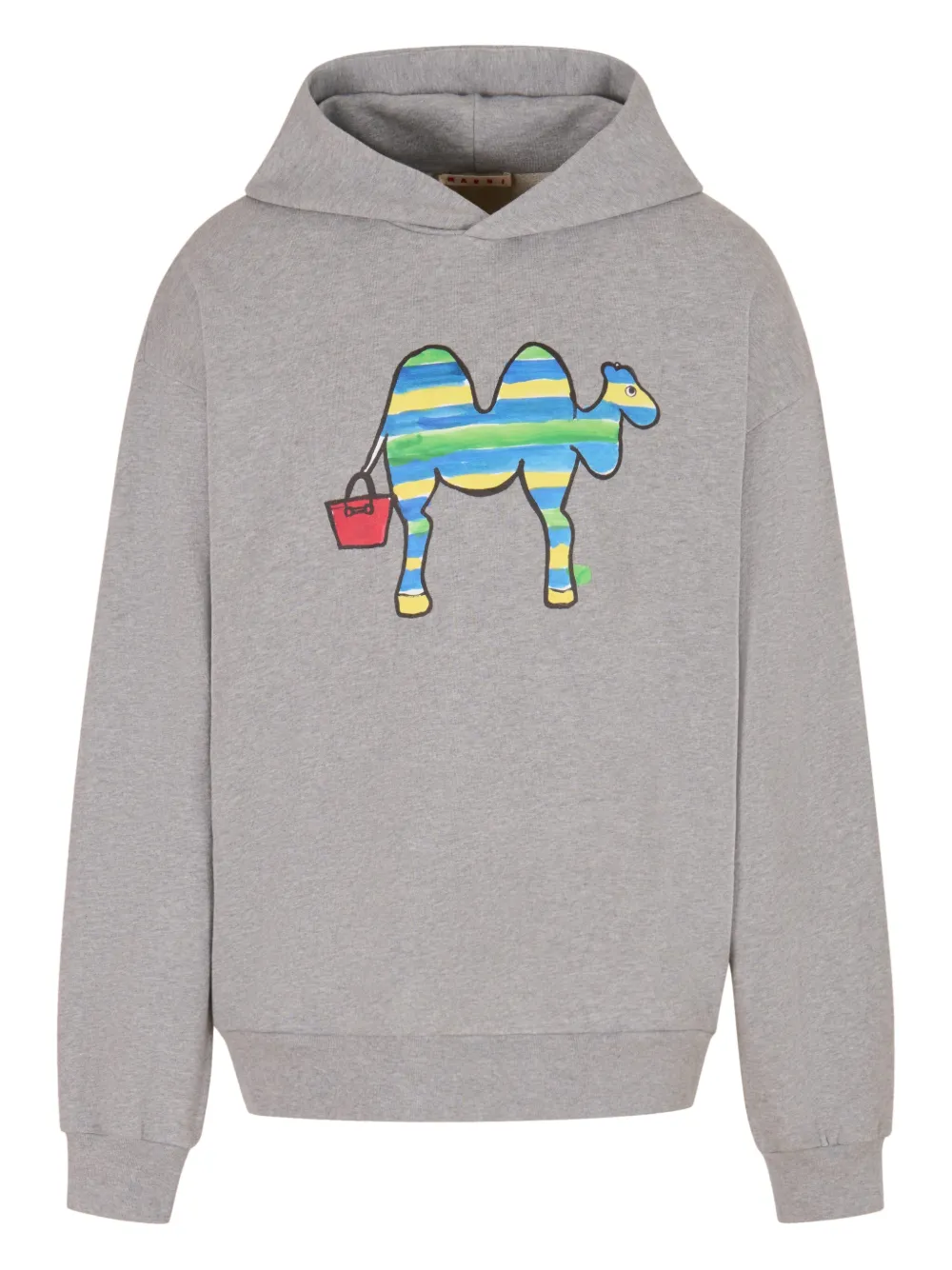 Marni logo-printed hoodie | Grey | Image 1