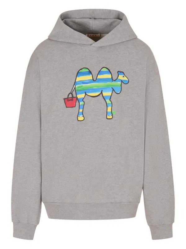 トップス Marni Logo Printed Cropped Hoodie Marni logo-printed Hoodie | Grey | FARFETCH ZA