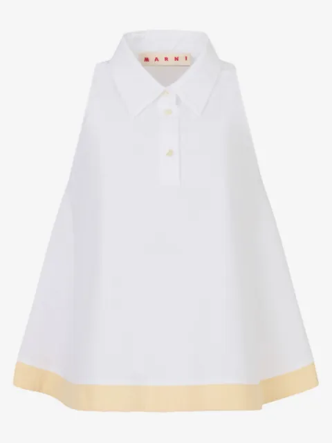Marni polo-collar contrast-hem shirt