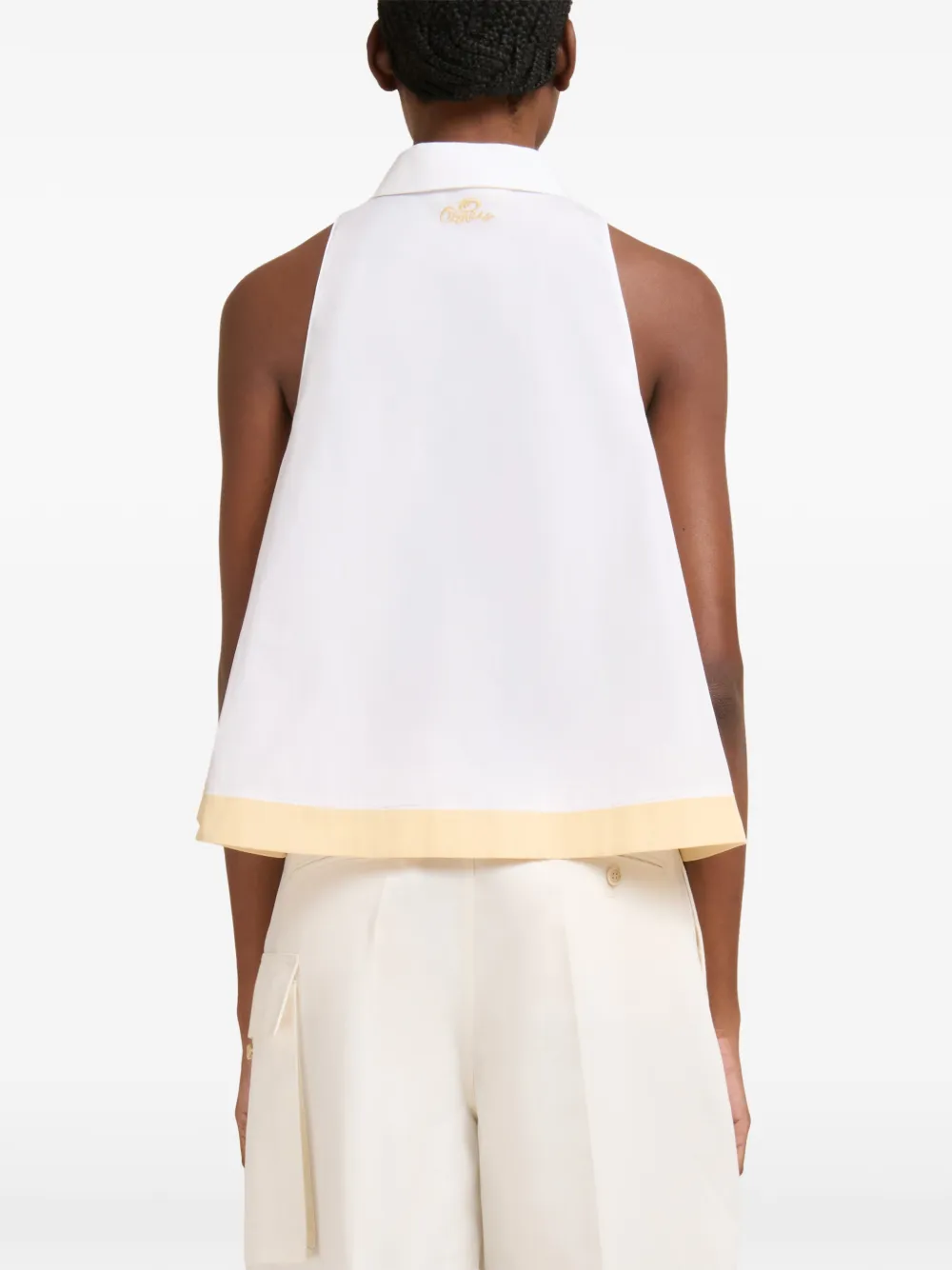 Marni Blouse met polokraag en contrasterende afwerking Wit