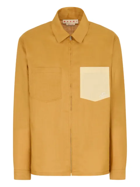 Marni Zip Pocket Waves Logo Shirt