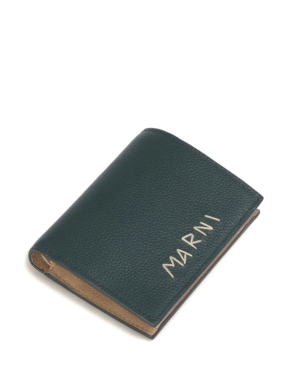  Marni Logo-lettering Bifold Wallet - Green 