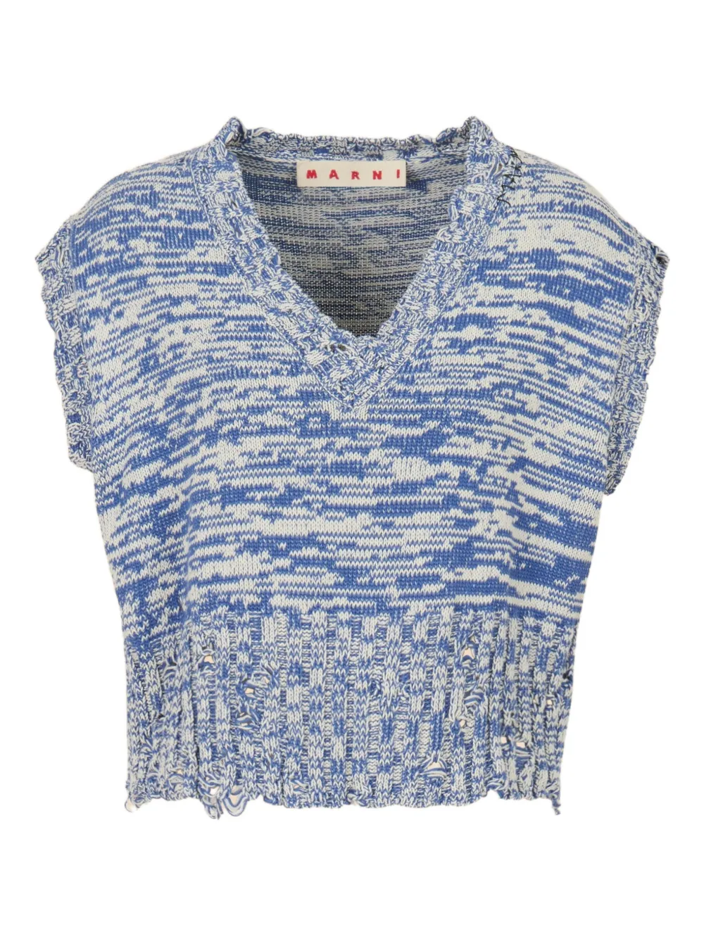 Marni T-shirt con scollo a V - Blu