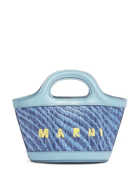 Marni logo-embroidered tote Bag