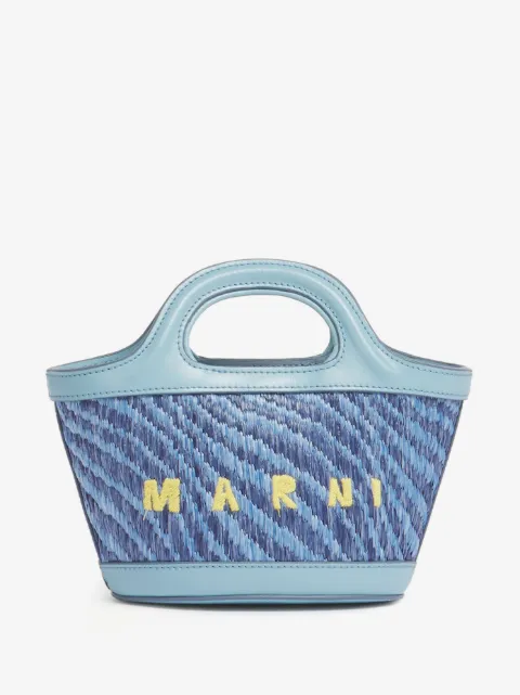 Marni bolsa Tropicalia micro con efecto de rafia