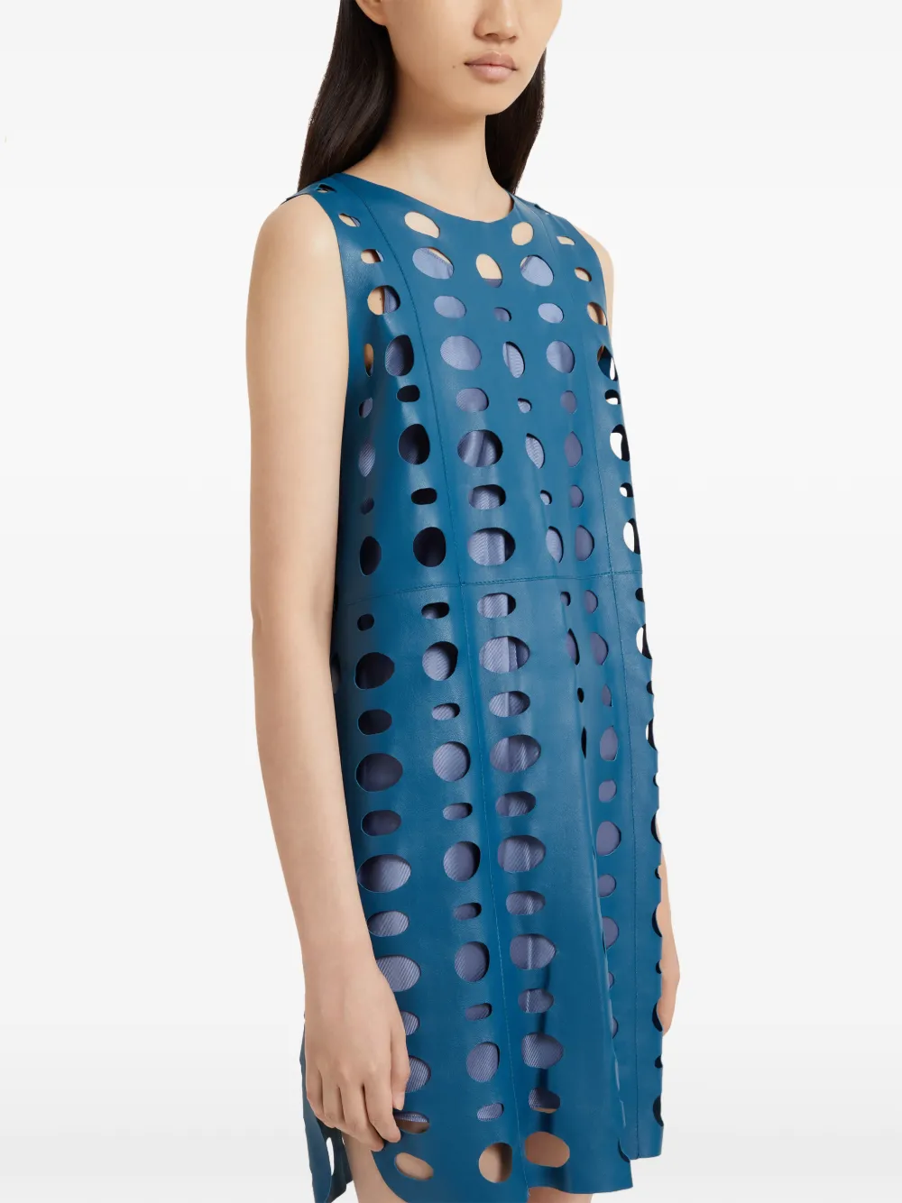 blue dress color blind Sunsational Cutout Midi Dress (Navy) FINAL SALE – Southern Alternative main image 0