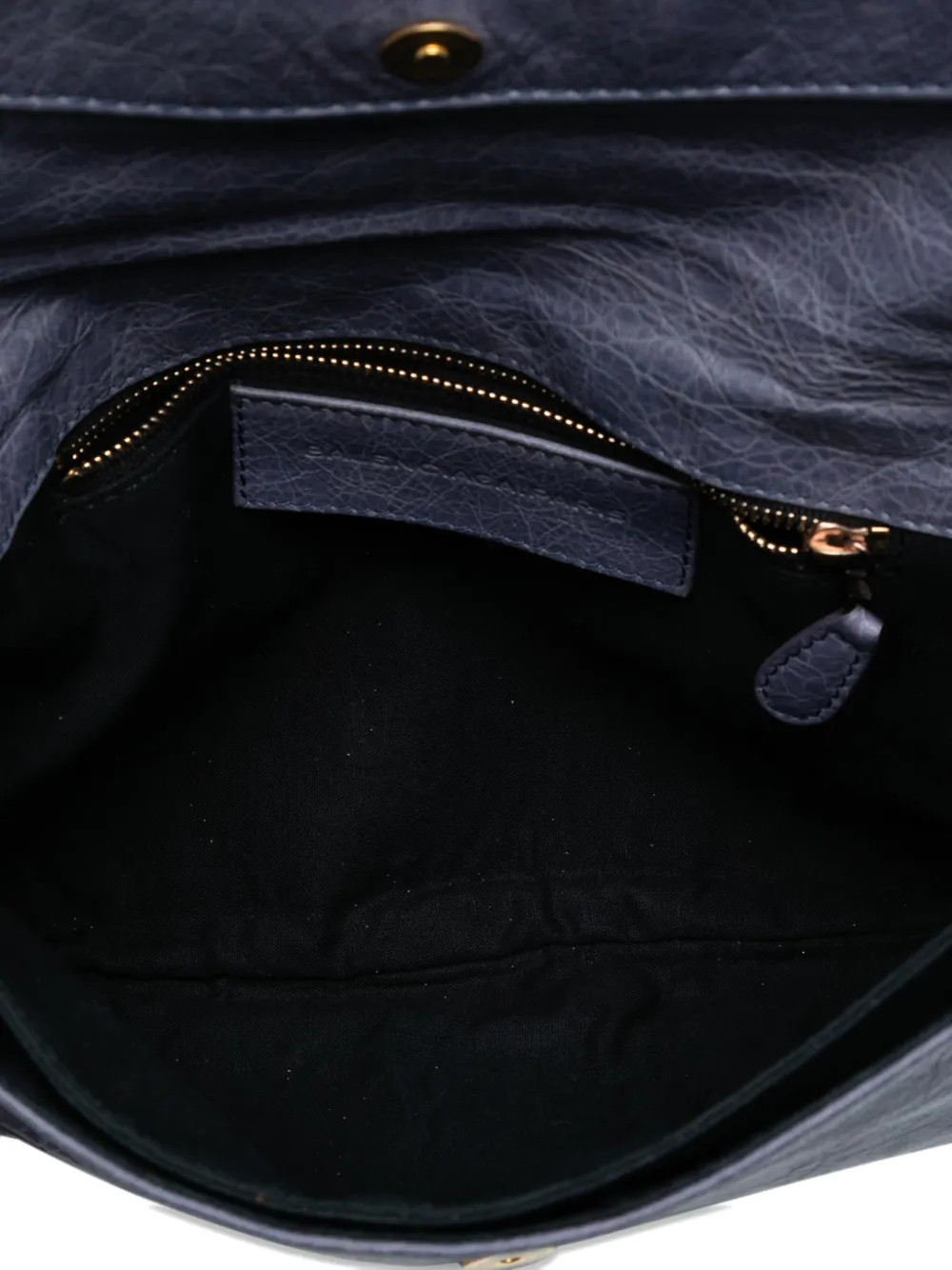 BALENCIAGA Pre-owned 2012 Lambskin Motocross Giant 12 Envelope Clutch Bag In Purple