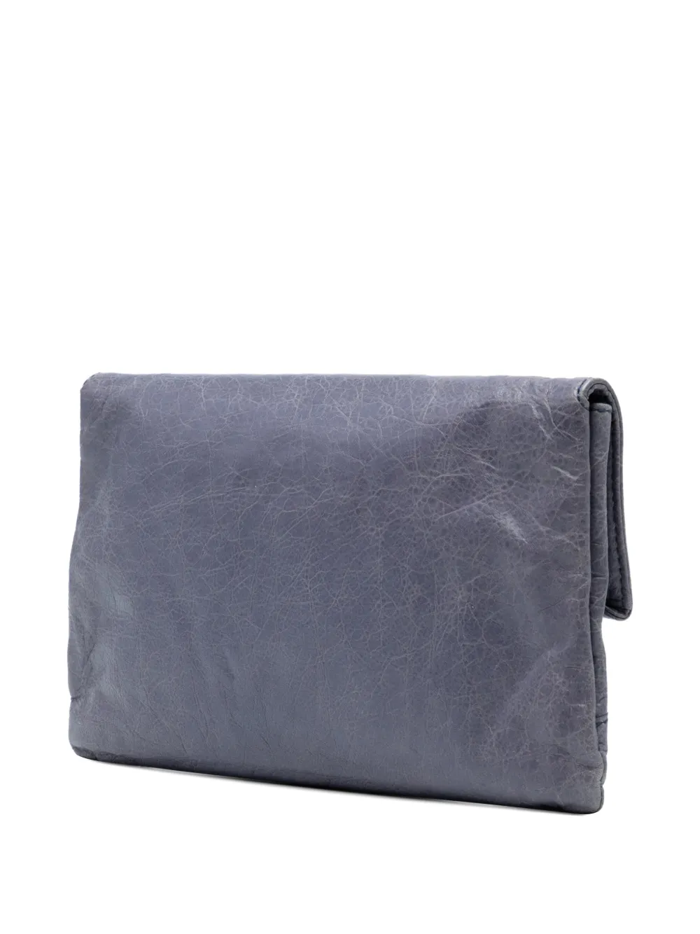 Click to view more detailed imagery on our partner's website Pre-owned Balenciaga 2012 Lambskin Motocross Giant 12 Envelope Clutch Bag In Purple