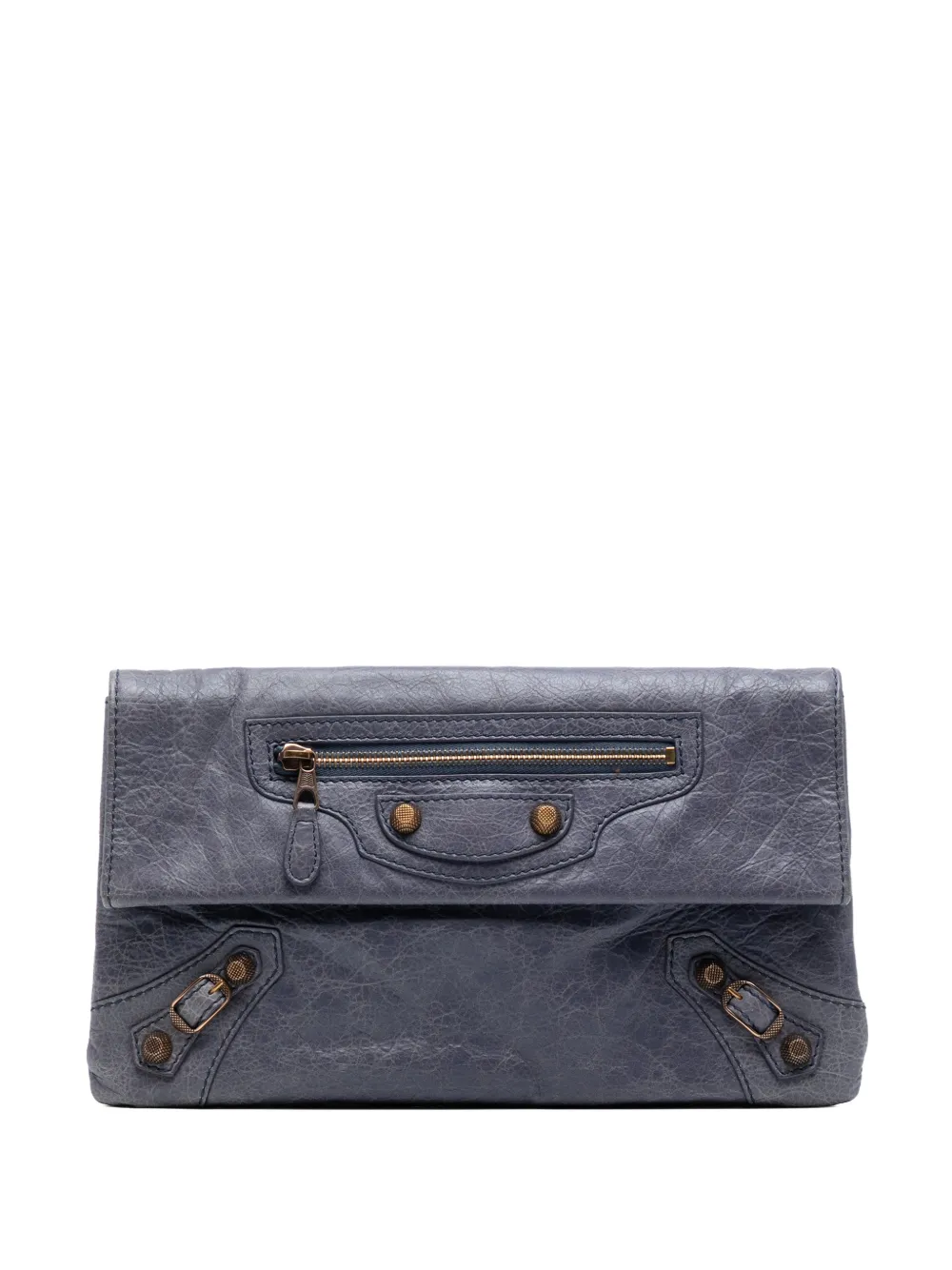 Balenciaga Pre-Owned 2012 Lambskin Motocross Giant 12 Envelope clutch bag - Viola