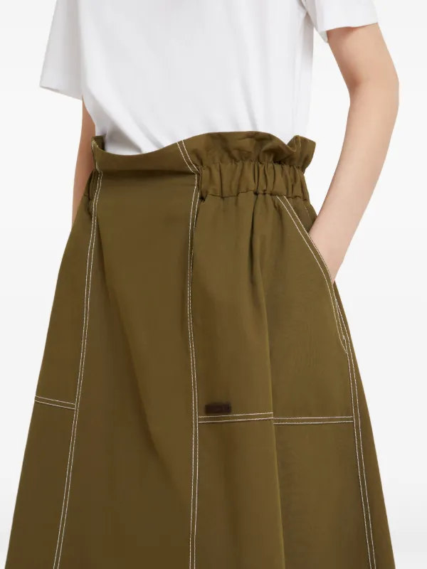 Marni ギャバジン スカート | グリーン | FARFETCH JP