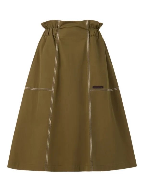 marni スカート ギャザー グリーン Marni ギャバジン スカート | グリーン | FARFETCH JP