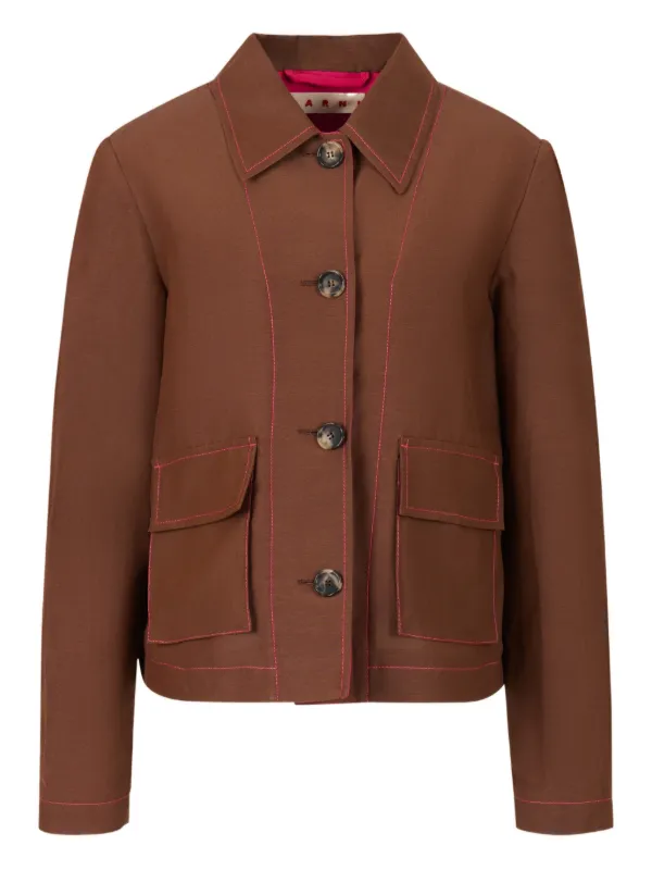 Marni Long-sleeve Jacket in Brown