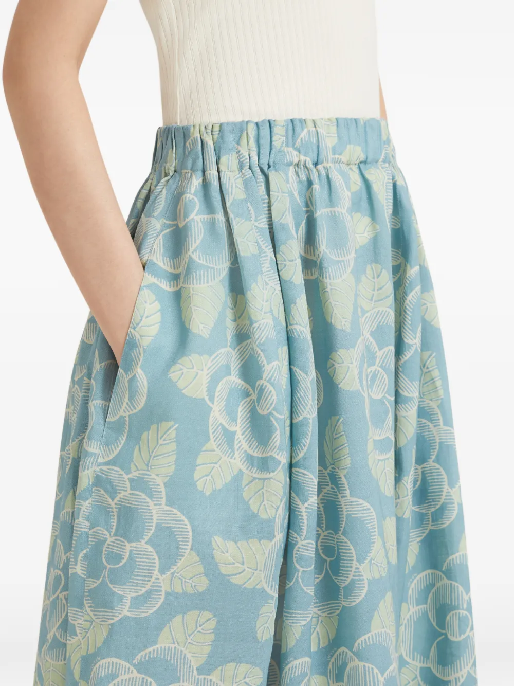 Marni フローラル スカート | ブルー | FARFETCH JP