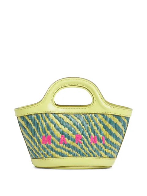 Marni tote bordado con motivo de ondas