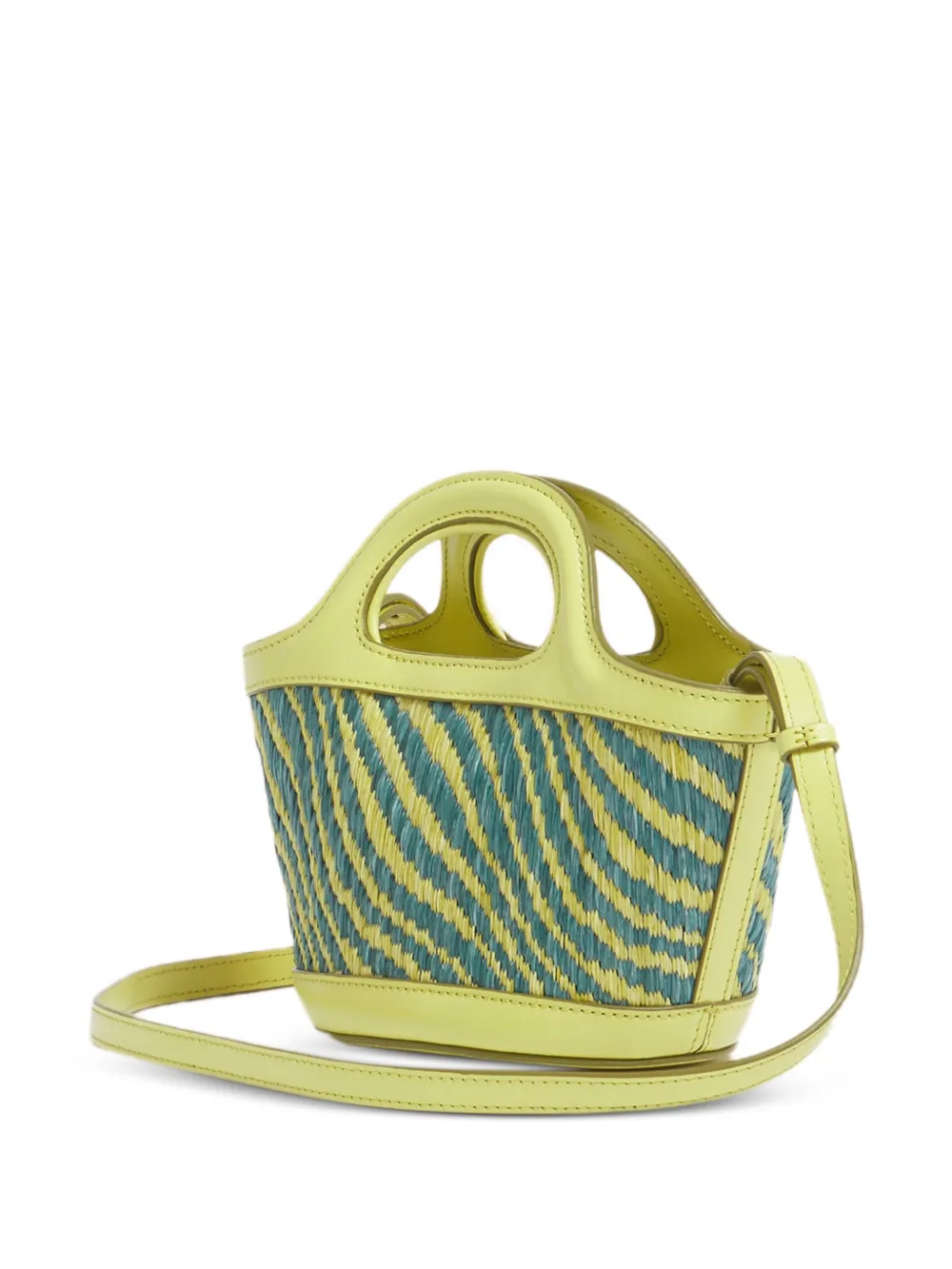  Marni Wavy-pattern Embroidered Tote Bag - Green 
