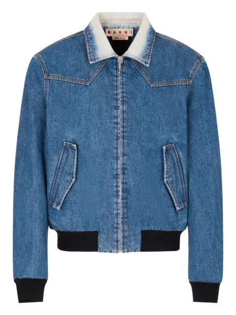 Marni bleached-effect bomber jacket