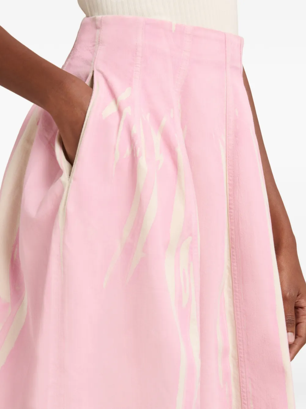 Marni Midi-rok met print Roze