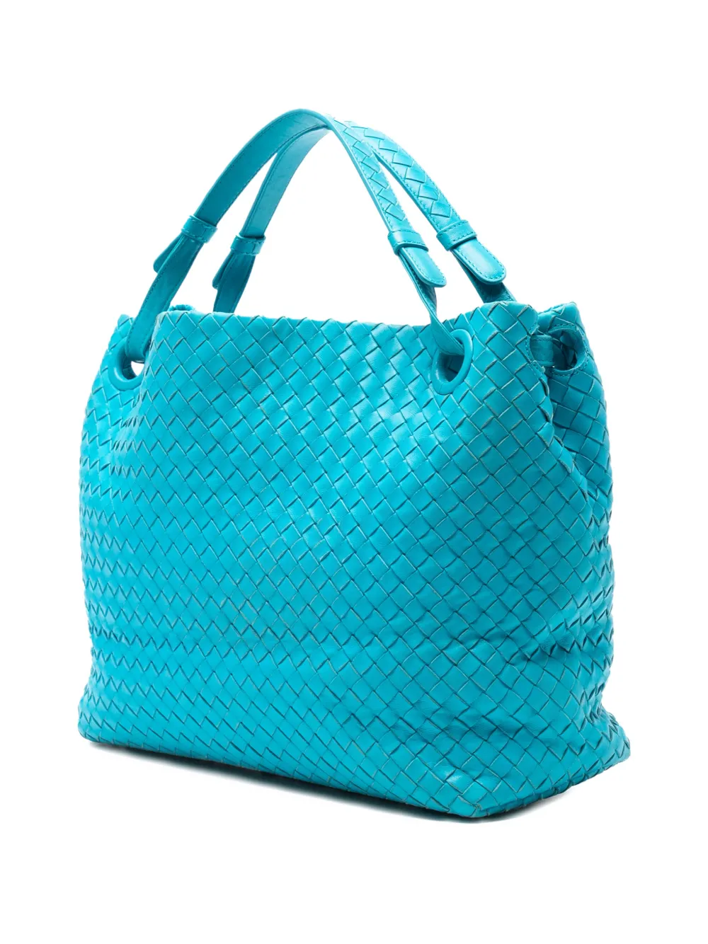 BOTTEGA VENETA Pre-owned 2012-2025 Medium Nappa Intrecciato Garda Tote Bag In Blue