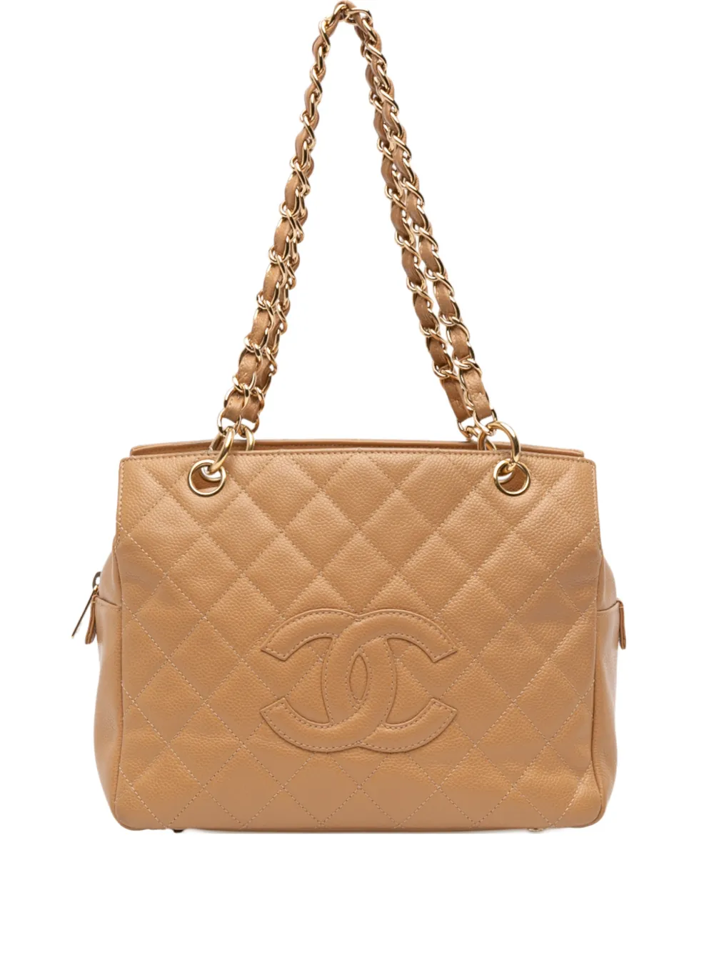 Pre-owned Chanel 2005-2006 Petite Caviar Timeless Tote Bag In Brown